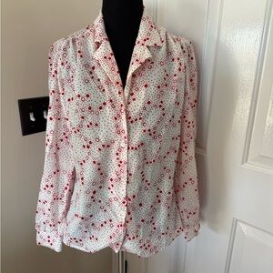 Blouse vintage GW originals size S polka dot red and white